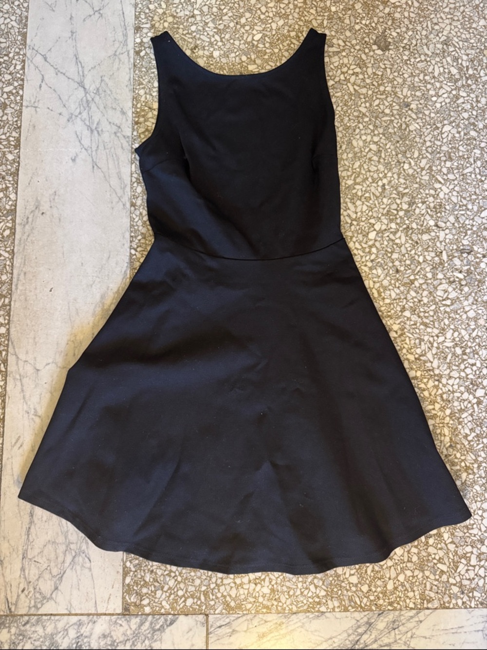 Lulus Classic Black Sleeveless A-Line Dress with open back